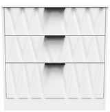 Las Vegas 3 Drawer Deep Chest with Black Handles