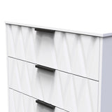 Las Vegas 3 Drawer Deep Chest with Black Handles