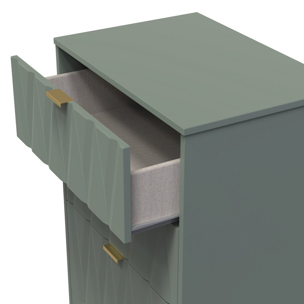 Las Vegas 3 Drawer Deep Midi Chest with Gold Handles