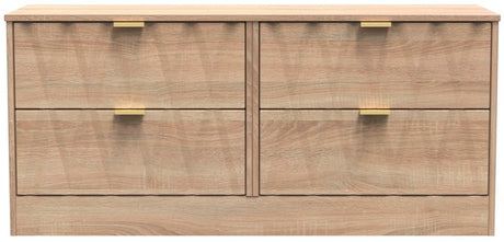 Las Vegas 4 Drawer Bed Box with Gold Handles