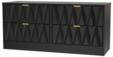 Las Vegas 4 Drawer Bed Box with Gold Handles