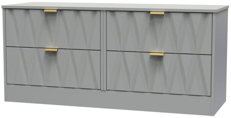Las Vegas 4 Drawer Bed Box with Gold Handles
