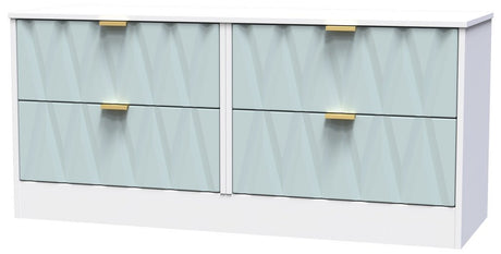 Las Vegas 4 Drawer Bed Box with Gold Handles