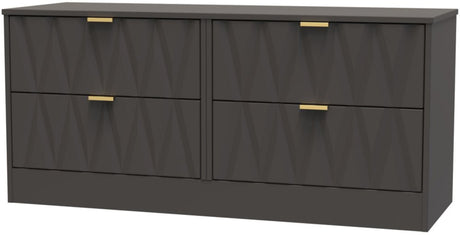 Las Vegas 4 Drawer Bed Box with Gold Handles