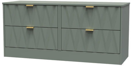 Las Vegas 4 Drawer Bed Box with Gold Handles