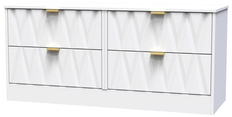 Las Vegas 4 Drawer Bed Box with Gold Handles