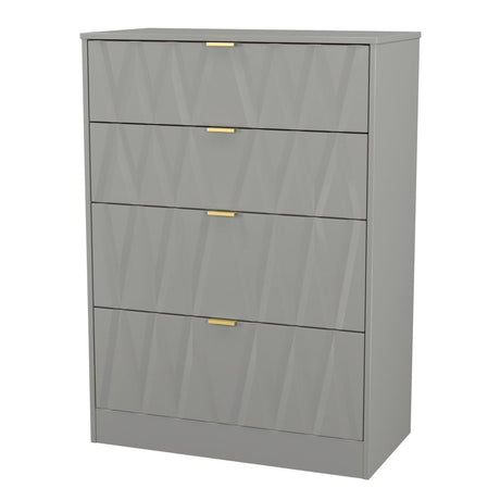Las Vegas 4 Drawer Deep Chest with Gold Handles
