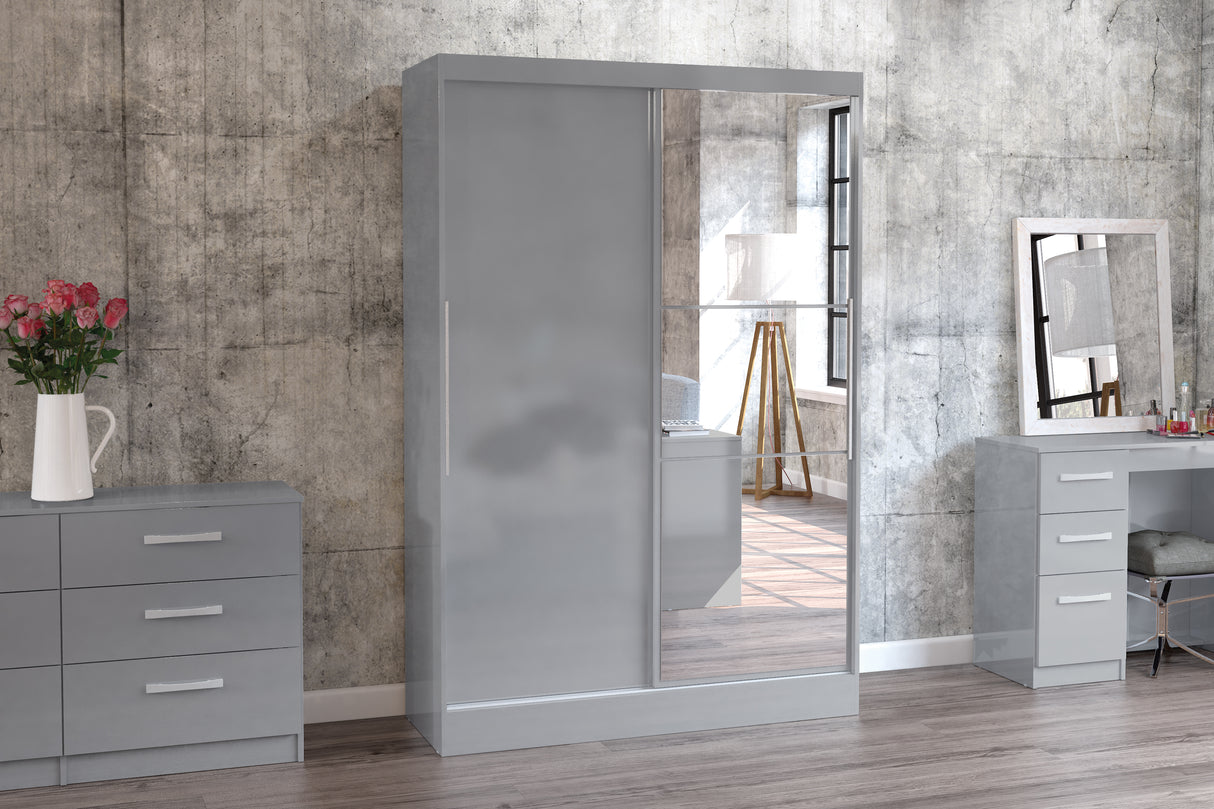 Lynx 2 Door Sliding Mirrored Wardrobe