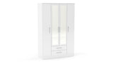 Lynx 4 Door 2 Drawer Mirrored Wardrobe