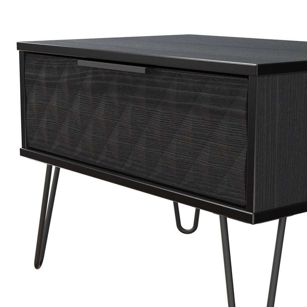 Harlequin 1 Drawer Midi Chest with Black Hairpin Legs