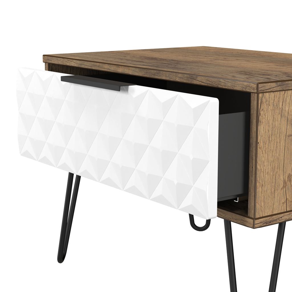 Harlequin 1 Drawer Midi Chest with Black Hairpin Legs