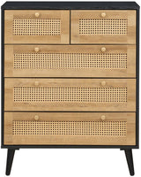 Manila Rattan 3+2 Drawer Chest of Drawers