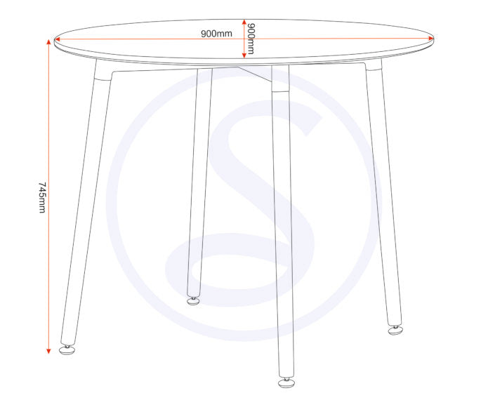 Lindon Round Dining Table Set with 4 Chairs