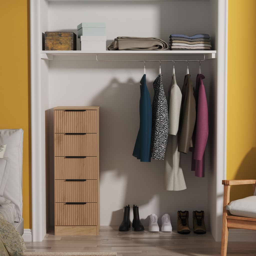 Java 5 Drawer Bedside Table