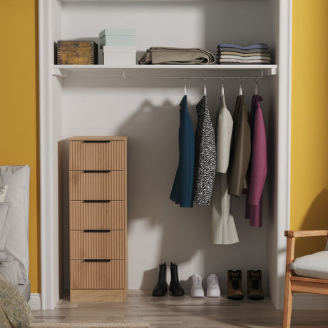 Java 5 Drawer Bedside Table