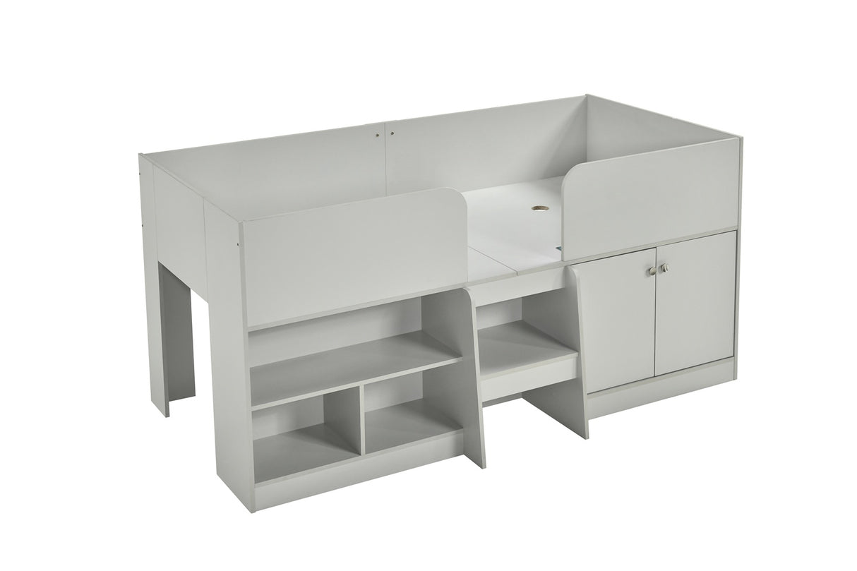 Nova Low Sleeper Children's Bed Frame with Shelves