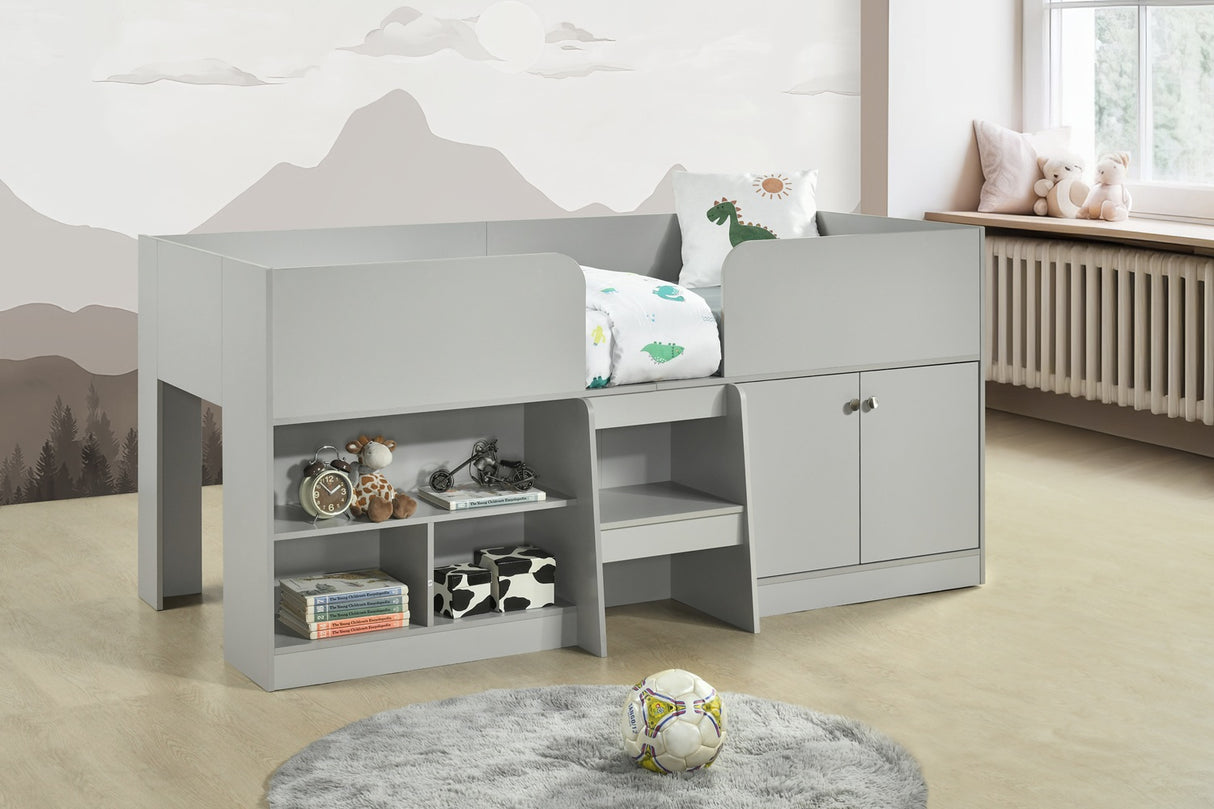 Nova Low Sleeper Children's Bed Frame with Shelves