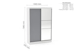 Lynx 2 Door Sliding Mirrored Wardrobe