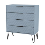 Harlequin 4 Drawer Chest with Black Hairpin Legs