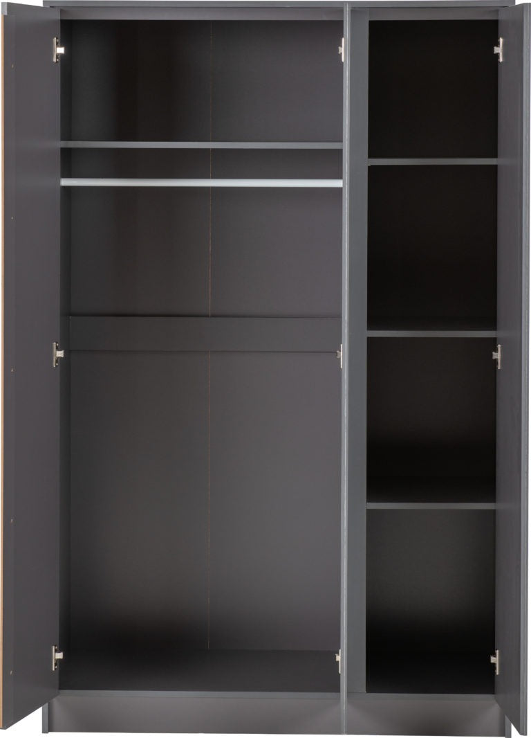 Malvern 4 Piece Bedroom Set with 3 Door Wardrobe