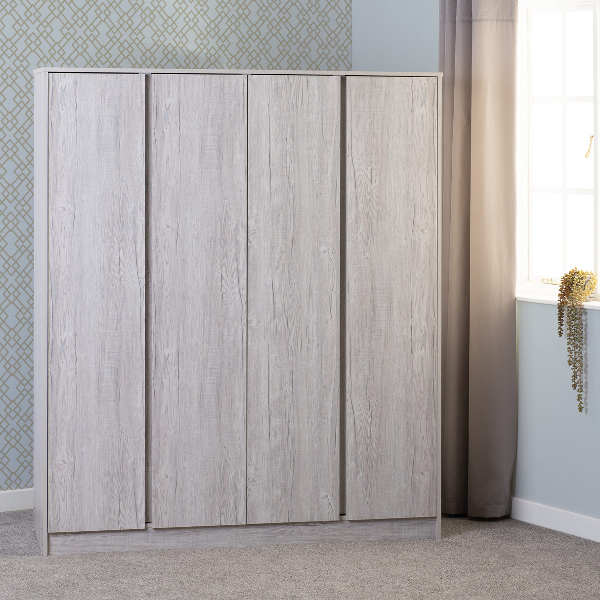 Malvern Urban Snow 4 Door Wardrobe