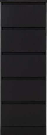 Malvern 5 Drawer Narrow Tallboy Chest of Drawers