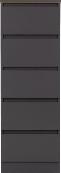 Malvern 5 Drawer Narrow Tallboy Chest of Drawers