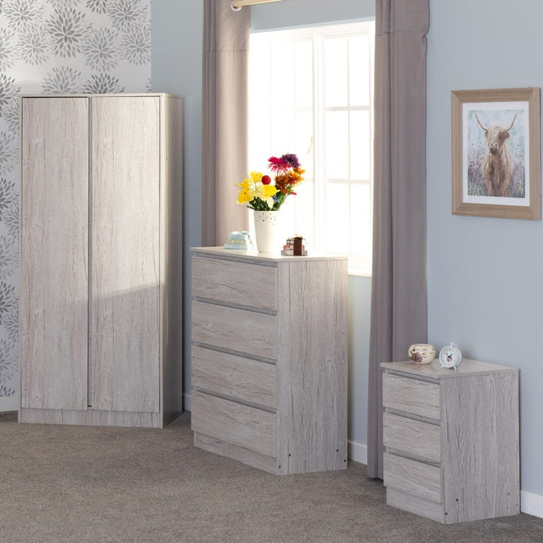 Malvern 3 Piece Bedroom Set With 2 Door Double Wardrobe