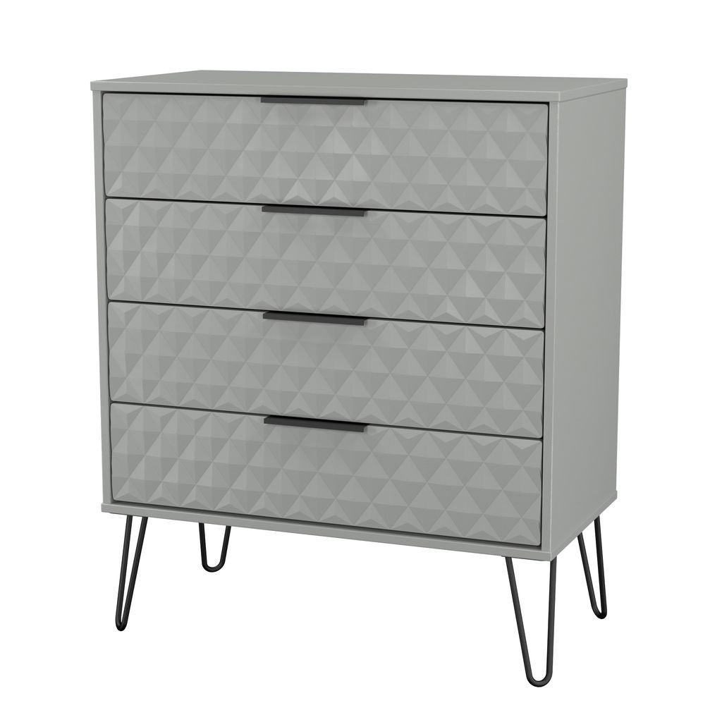 Harlequin 4 Drawer Chest with Black Hairpin Legs