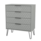 Harlequin 4 Drawer Chest with Black Hairpin Legs