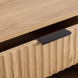 Miami Ridged 3 Drawer Fluted Bedside Table