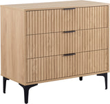 Miami Ridged 3 Drawer Fluted Chest of Drawers