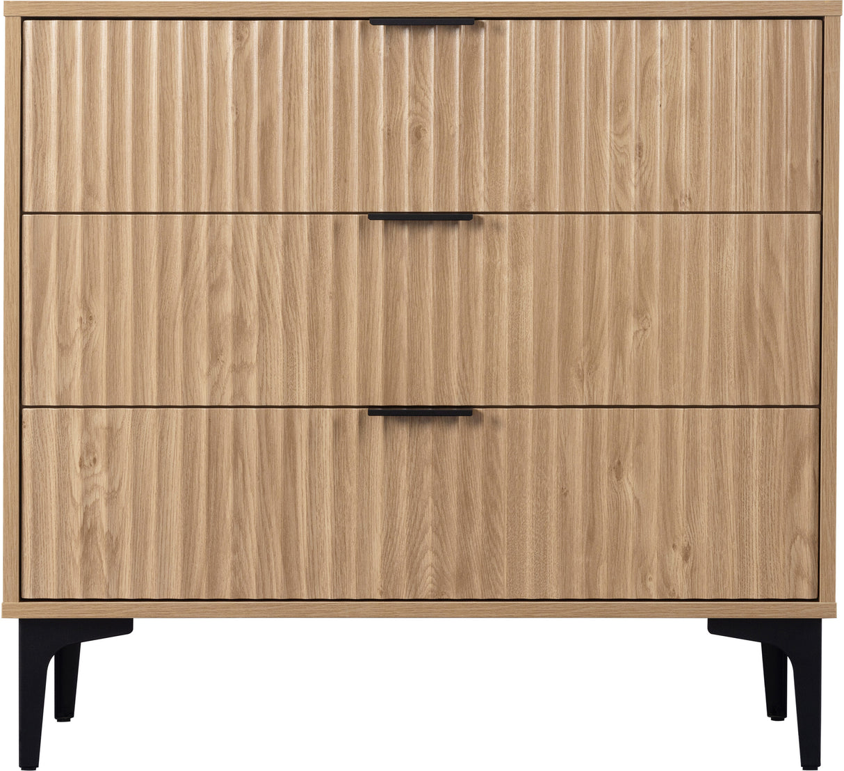 Miami Ridged 3 Drawer Fluted Chest of Drawers