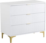 Miami Ridged 3 Drawer Fluted Chest of Drawers