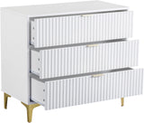 Miami Ridged 3 Drawer Fluted Chest of Drawers