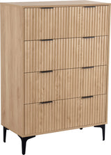 Miami Ridged 3+2 Drawer Fluted Chest of Drawers