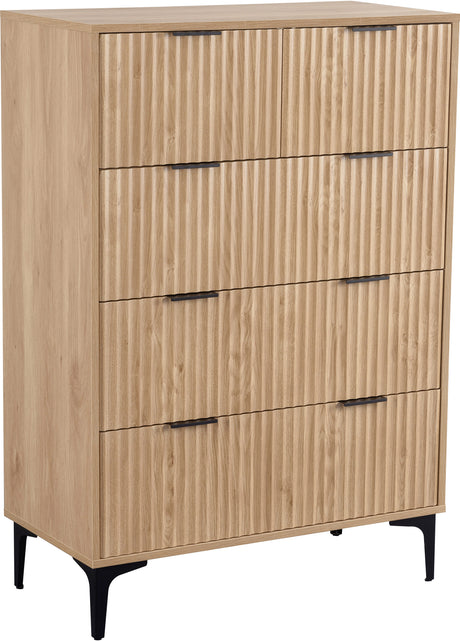 Miami Ridged 3+2 Drawer Fluted Chest of Drawers