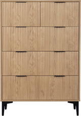Miami Ridged 3+2 Drawer Fluted Chest of Drawers