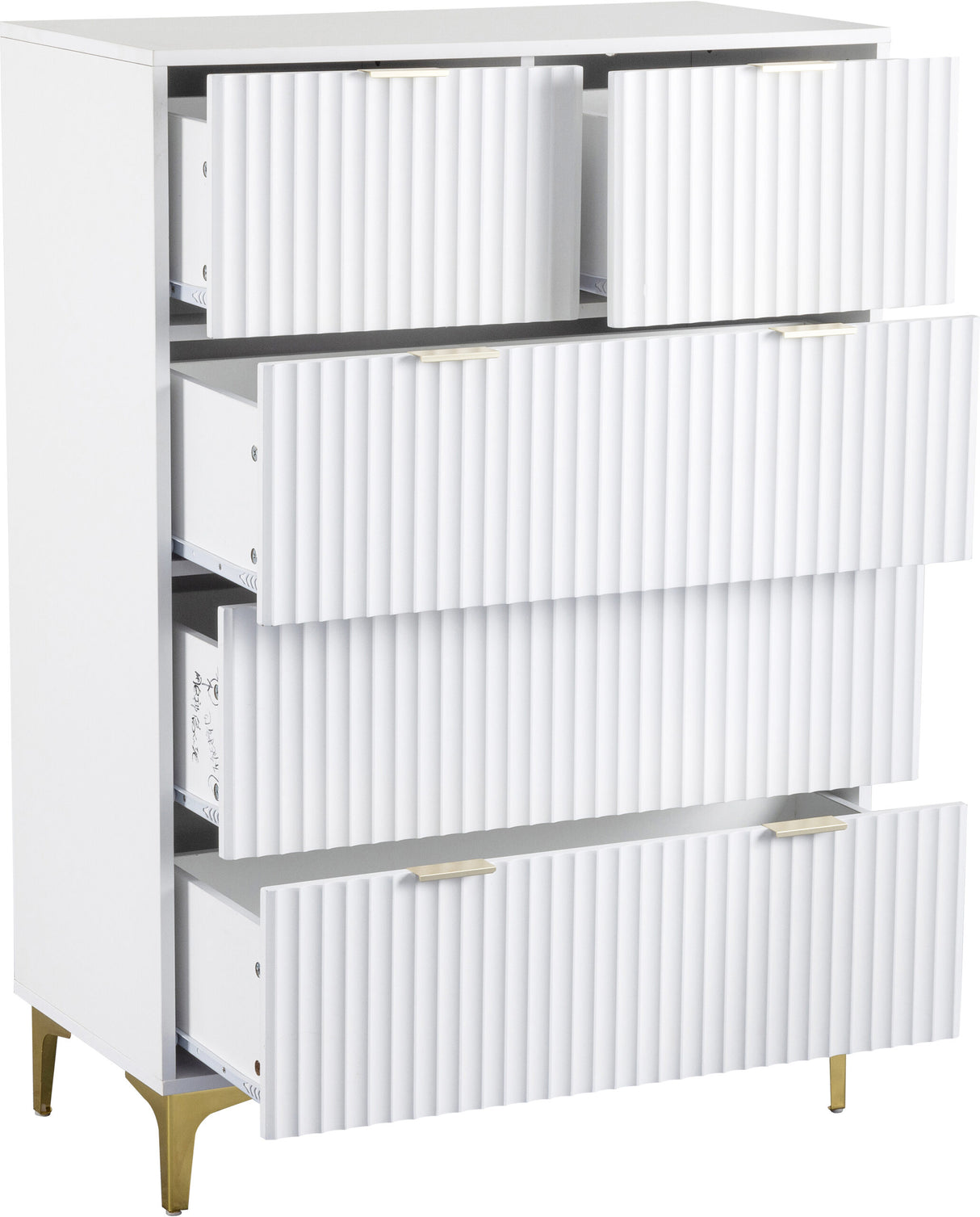 Miami Ridged 3+2 Drawer Fluted Chest of Drawers