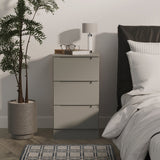 Milan 3 Drawer Bedside Table