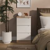 Milan 3 Drawer Bedside Table
