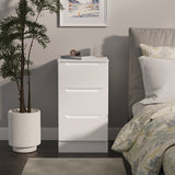Milan 3 Drawer Bedside Table