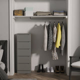 Milan 5 Drawer Bedside Table