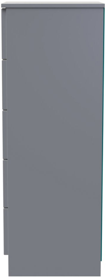 Milan 5 Drawer Bedside Table