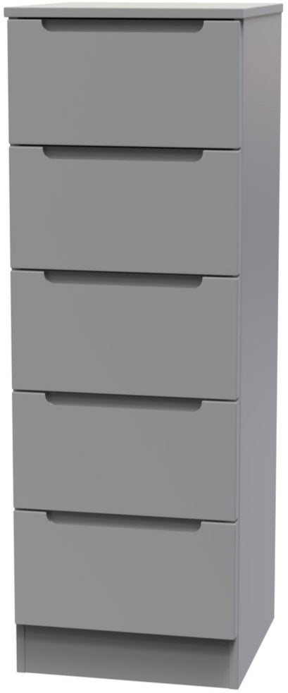 Milan 5 Drawer Bedside Table