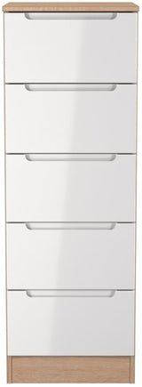 Milan 5 Drawer Bedside Table