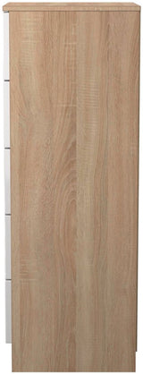 Milan 5 Drawer Bedside Table