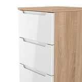 Milan 5 Drawer Bedside Table