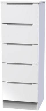 Milan 5 Drawer Bedside Table