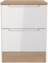Milan 2 Drawer Bedside Table